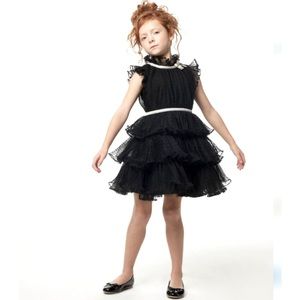 Janie and Jack Polka Dot Tiered Tulle Dress Size 10